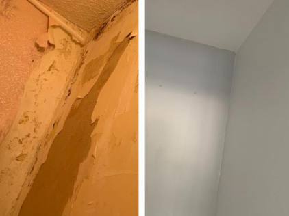 Rénovation dégât des eaux avant après